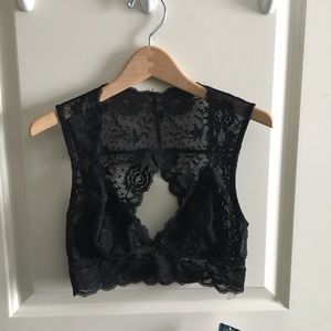 Black Free People Lace Bralette
